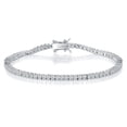 thumbnail image 1 of GEMSME Tennis Bracelets for Women Cubic Zirconia Bracelet 18K White Gold Plated 2MM Round CZ Dainty Jewelry 8.5 Inch, 1 of 5