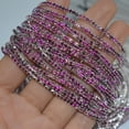 thumbnail image 1 of 2mm Single Row Indian Rhinestone Stretch Bracelet - Fashionable Full Diamond Bangle for Women, 1 of 9