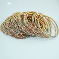 thumbnail image 1 of 2mm Single Row Indian Rhinestone Stretch Bracelet - Fashionable Full Diamond Bangle for Women, 1 of 8