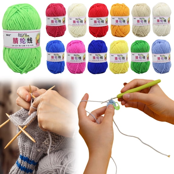 2mm Soft Acrylic Yarn for Crochet, 4-Ply Worsted Weight Yarn Skein 25g, 100 Yard Yarn for Beginners Making Sweaters Scarves Amigurumi, 1 Pcs Crochet Yarn