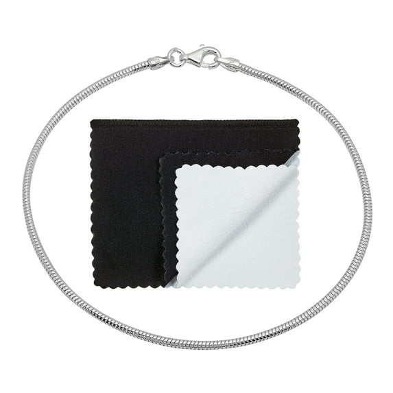 2mm Solid .925 Sterling Silver Round Snake Chain Bracelet, 7 inches