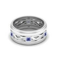 thumbnail image 1 of 2mm Square Tanzanite 925 Sterling Silver Twisted Rope Stackable Mother's Day Gift Ring, 1 of 4
