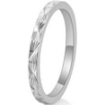thumbnail image 1 of 2mm Stainless Steel Classical Simple Plain Sunshine Style Stackable Wedding Band Promise Ring, 1 of 2