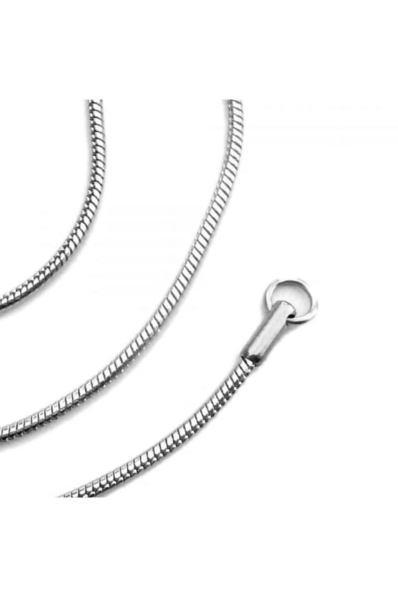 2mm Stainless Steel Snake Necklace Chain (16 Inch)