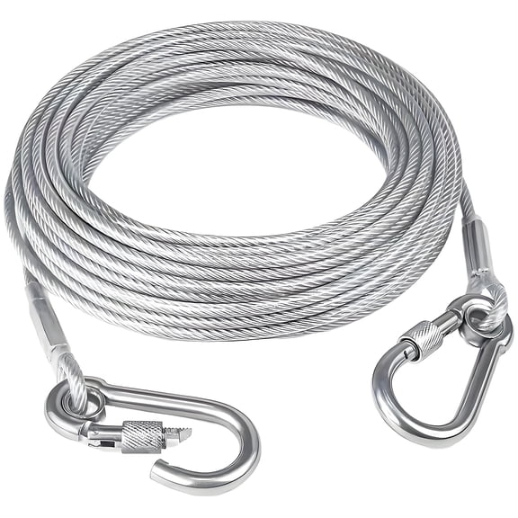 2mm Thick Plastic Coated Steel Wire Heavy Duty Cable Wire Rope Clothesline Laundry Rope Portable Windproof Clothes Ropes