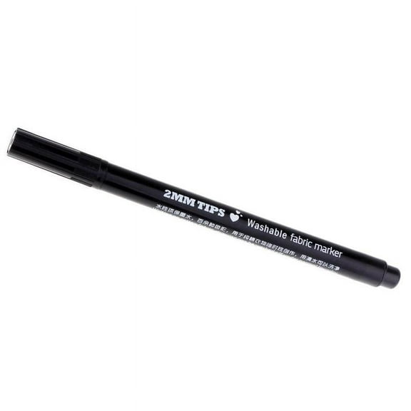 2mm Tip Fabric Textile Marker Pens Washable Paint Marking DIY Patchwork Crafts - Black