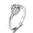 thumbnail image 1 of 2mm Women's Silver/Gold/Rose Gold Cz Band Stainless Steel Wedding Ring Size 6-10, 1 of 8
