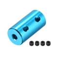 thumbnail image 1 of 2mm to 3mm Bore Rigid Coupling 20mm Length 10mm Diameter Aluminum Alloy Shaft Couplers Connector Light Blue, 1 of 3