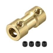 2mm to 5mm Bore Rigid Coupling 20mm Length 9mm Dia. Copper Shaft Coupler Connector Brass Tone