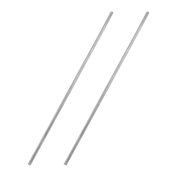 2mm x 150mm 304 Stainless Steel Solid Round Rod for DIY Craft - 2Pcs