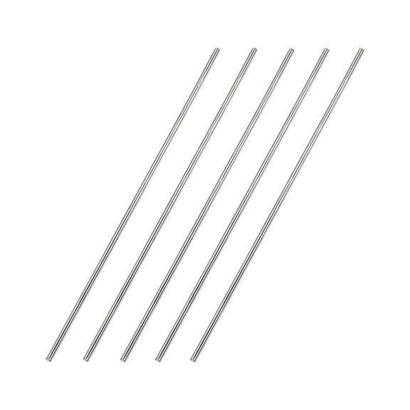 2mm x 150mm 304 Stainless Steel Solid Round Rod for DIY Craft - 5Pcs