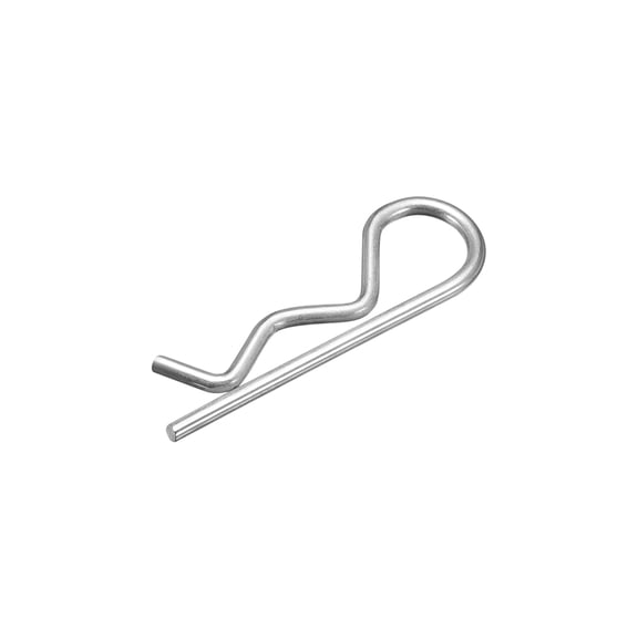 2mm x 40mm Carbon Steel R Shaped Spring Cotter Clip Pin Fastener 50 Pcs