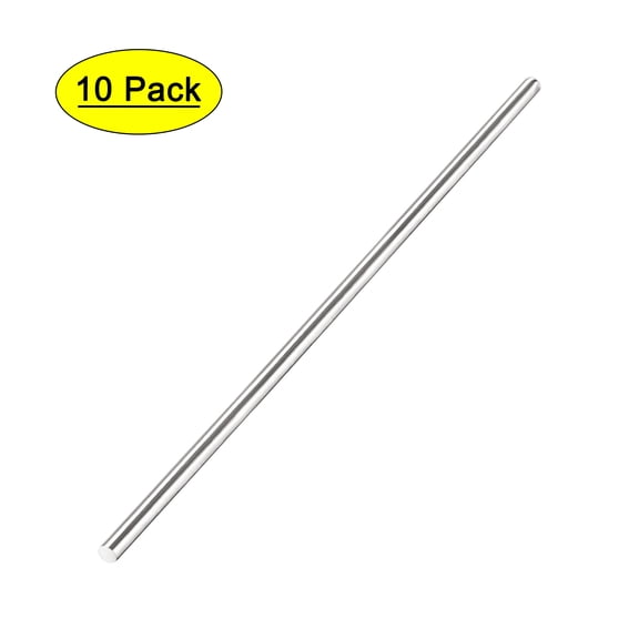 2mm x 75mm 304 Stainless Steel Solid Round Rod for DIY Craft - 10Pcs