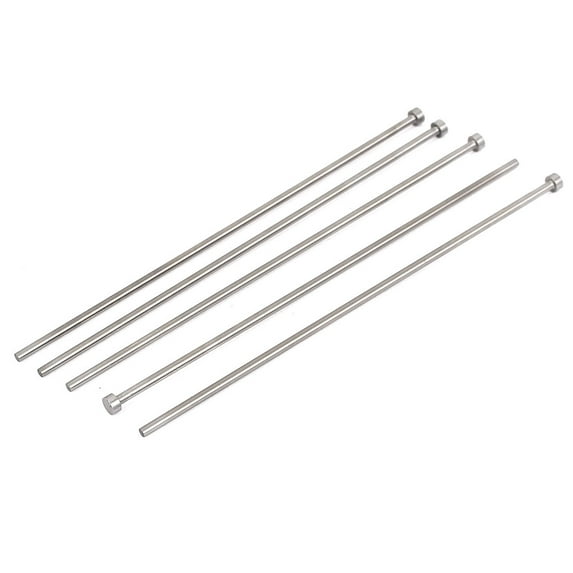 2mmx100mm Mechanical Maintenance Straight Ejector Pins Silver Gray 5Pcs