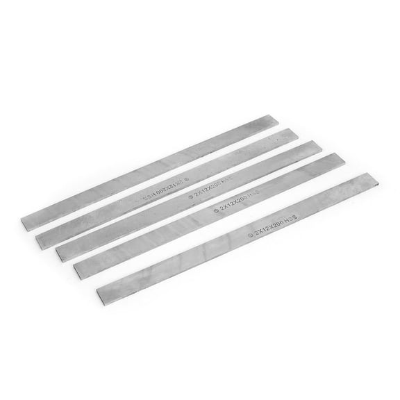 2mmx12mmx200mm Turning Parting Milling Lathe HSS Tool Bit Silver Tone 5 Pcs