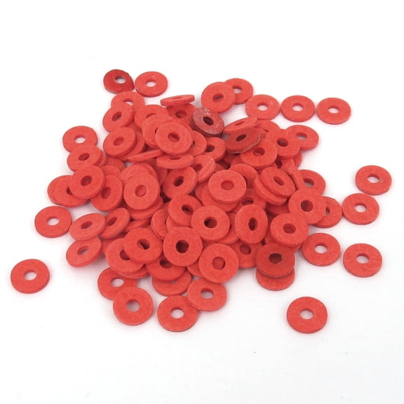 2mmx6mmx1mm Fiber Motherboard Insulating Washers Insulation Spacer Red 100pcs
