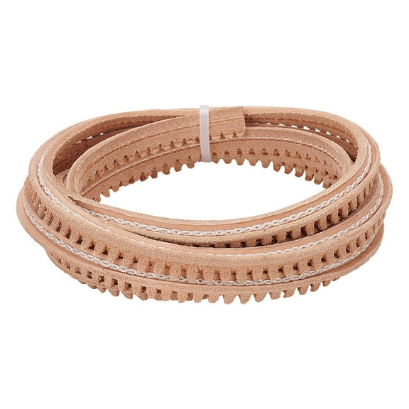 2ms 2m/6.56 Ft Leather Shoe Welt Cord Dark Salmon Leather Welt Tooling Leather Shoes Wave Edge Strip Cord for Shoe Making Repair Replacement