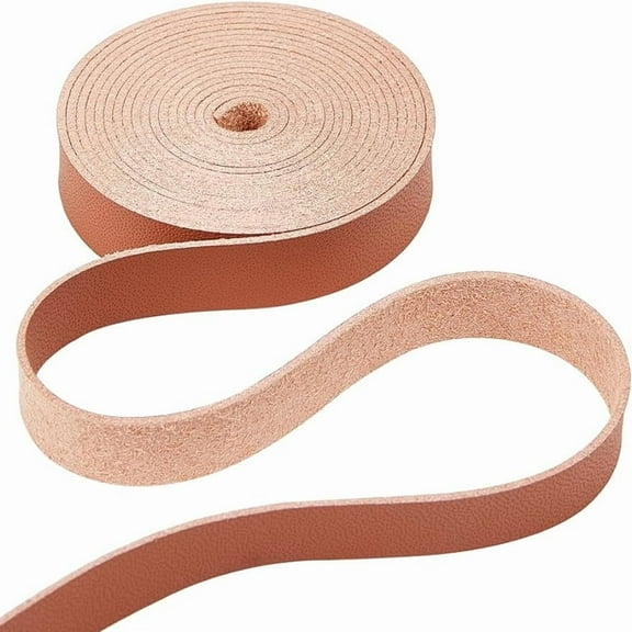 2mx12.5mm Flat Leather Cord Full Grain Leather Strips 1.2mm Thick Single Sided Imitation Leather Strap Threads Rope