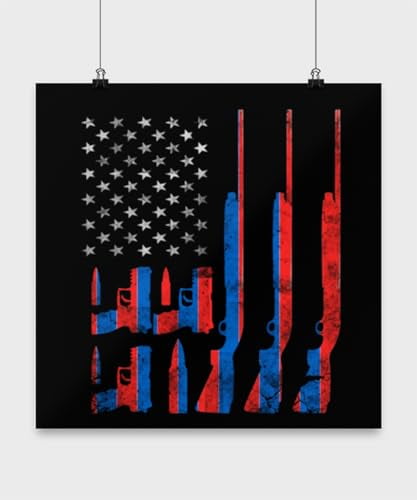 USA Bullet Flag Canvas Wall Art Print, USA Flag, Military, Veterans, 2nd orders Amendment, Right To Keep And Bear Arms