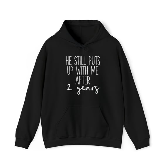 2nd Anniversary Wife Hoodie, Gifts, Hooded Sweatshirt