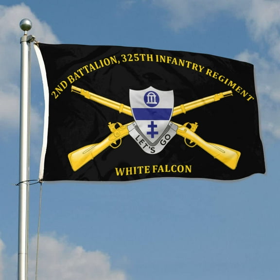 2nd Battalion, 325th Infantry Regiment White Falcons 82nd Airborne Division US Army Flag 3x5Feet Outdoor Indoor Decoration Flag with Brass Grommets