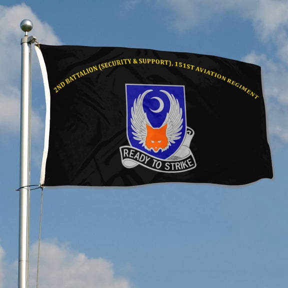 2nd Battalion (Security & Support), 151st Aviation Regiment 38th Infantry Division US Army Flag 3x5Feet Outdoor Indoor Decoration Flag with Brass Grommets