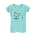 thumbnail image 1 of 2nd Bday Two Year Old Second Birthday Gift Toddler/Kids Girls' Fitted T-Shirt 3T Chill Blue, 1 of 4