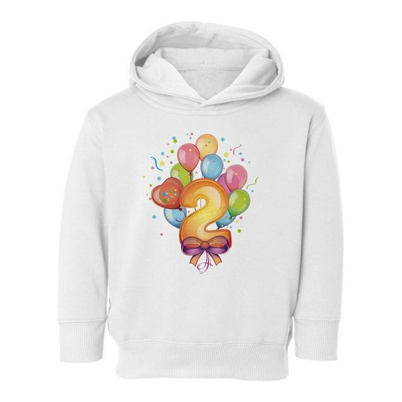 2nd Birthday Balloons Hoodie Toddler -Image by Shutterstock,  4 Toddler