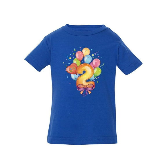 2nd Birthday Balloons T-Shirt Infant -Image by Shutterstock,  24 Months