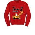 thumbnail image 1 of 2nd Birthday - Bulldozer Construction Party Toddler Toddler/Kids Sweatshirts 2T Red, 1 of 3