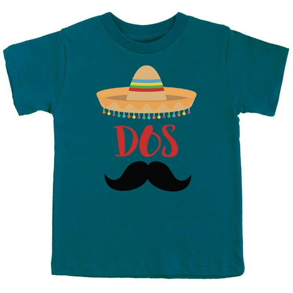 2nd Birthday Dos Shirt Fiesta Themed Second Birthday Sombrero Birthday Shirt Mustache Outfit for Baby Boys Oceanside Shirt 2T