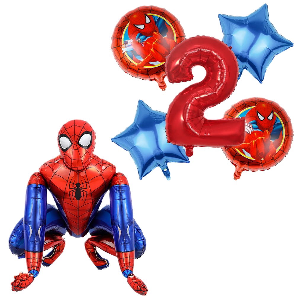 Kidsfavor 2nd Birthday Spider-Man Foil Balloons for Birthday Party, 30 inches