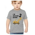 thumbnail image 1 of 2nd Birthday Shirt 2 Year Old Boy Gifts Construction Shirts for Toddler Kids 2T Gray, 1 of 8
