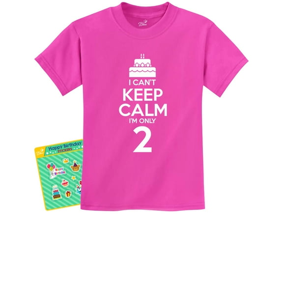 2nd Birthday Shirt Boy Girl Two 2 Year Old Gifts Bday Shirts for Toddler Kids 2T Pink