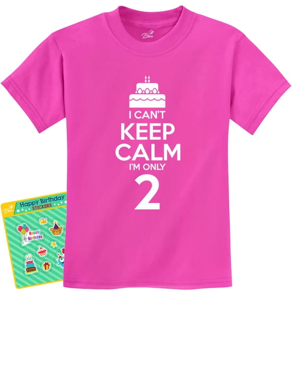 2nd Birthday Shirt Boy Girl Two 2 Year Old Gifts Bday Shirts for Toddler Kids 2T Pink