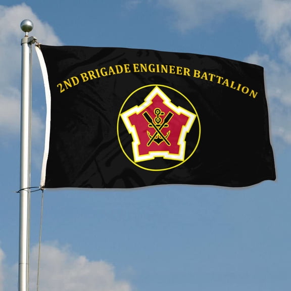 2nd Brigade Engineer Battalion 3rd Armored Brigade Combat Team 1st Armored Division US Army Flag 3x5Feet Outdoor Indoor Decoration Flag with Brass Grommets