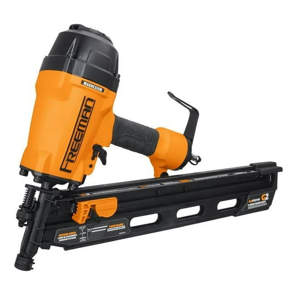 2nd Generation Pneumatic 21 Degree 3.5 in. Framing Nailer with Adjustable Metal Belt Hook & 0.25 in. NPT Air Connector
