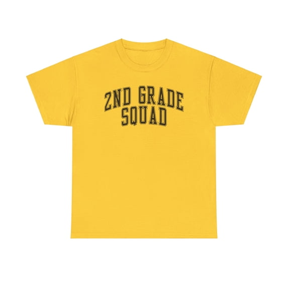 2nd Grade Squad Second Back To School Teacher Shirt Gifts Tshirt Crew Neck