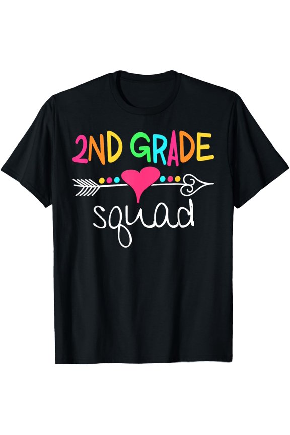 2nd Grade Squad Second Teacher Student Team Back To School T-Shirt