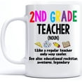 thumbnail image 1 of 2nd Grade Teacher Definition Noun Mug, 2nd Grade Teacher Like A Regular Teacher Only Way Cooler Mug, Back To School for Teacher from Students Dishwasher Safe Mugs Tea 11 Oz, 1 of 1