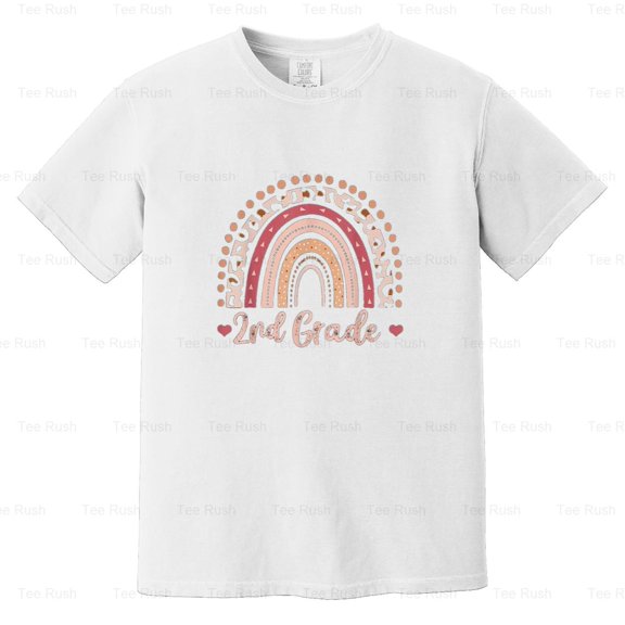 2nd Grade Teacher Funny Rainbow Lover Cool Sweet Gift, Back School Cute, Comfort Color T-Shirt Unisex, up to 4XL
