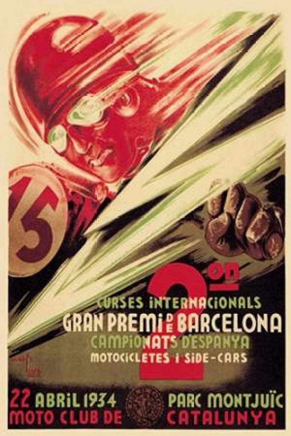 2nd International Barcelona Grand Prix Canvas Art - Unknown (12 x 18)