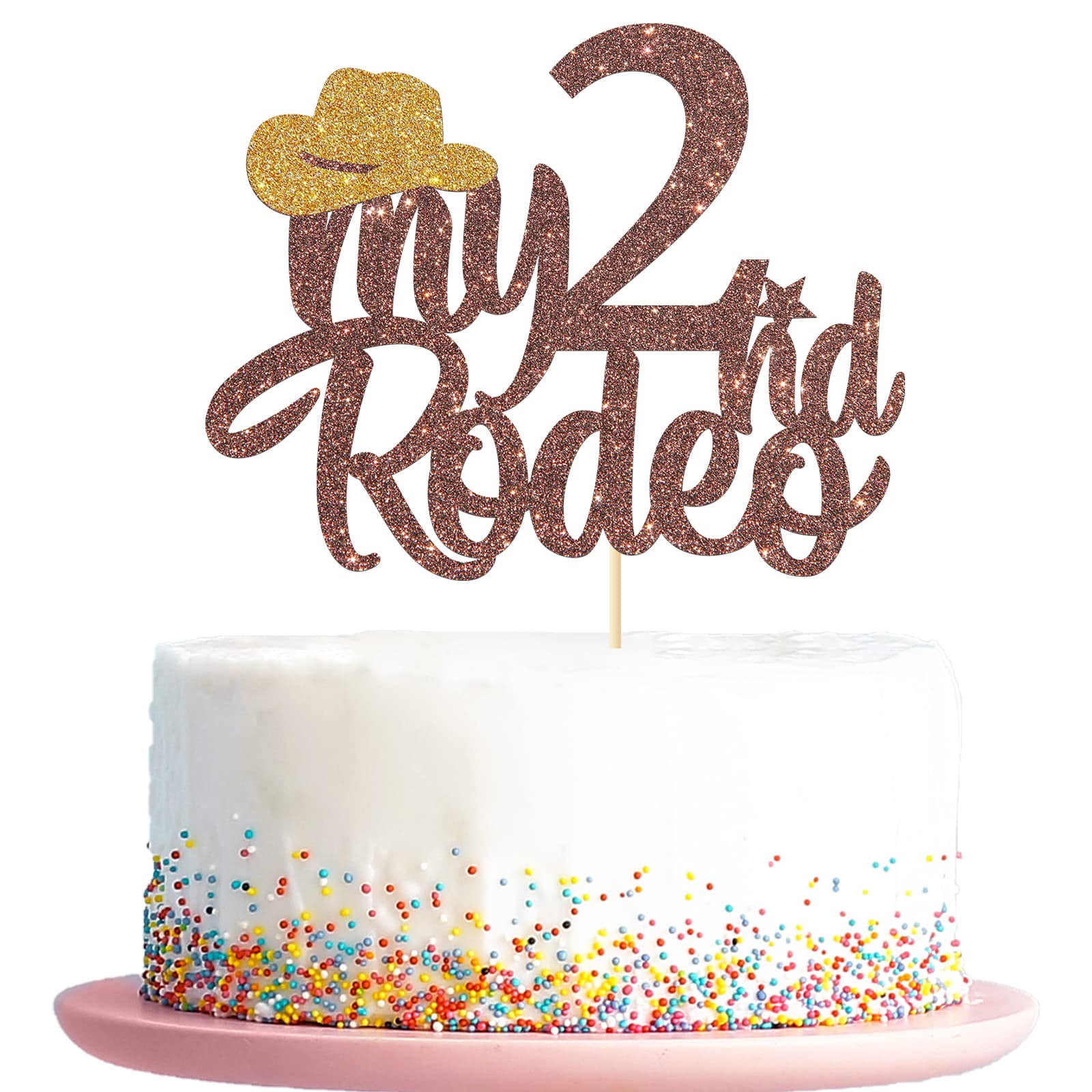 My 2nd Rodeo TWE5 Cake Topper, Cowboy Cowgirl Theme Party Supplies ...