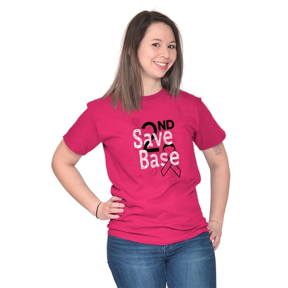 2nd Save Base Breast Cancer Warrior Women's Graphic T Shirt Tees Brisco Brands L