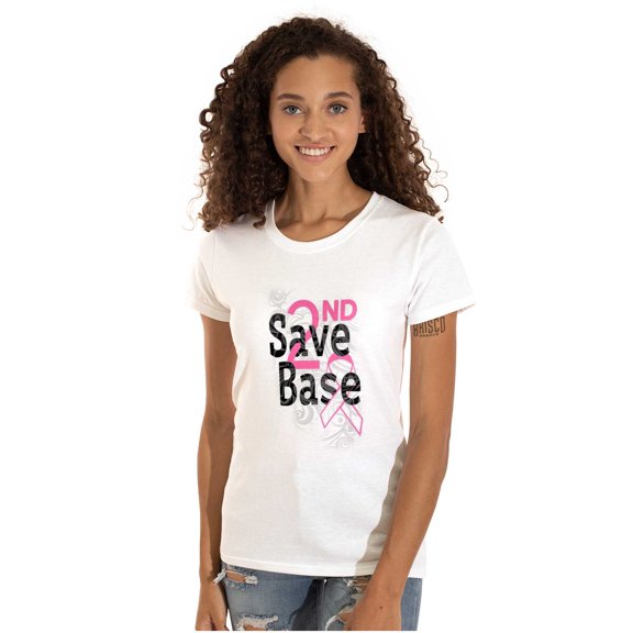 2nd Save Base Breast Cancer Warrior Womens Slim Fit Graphic Tee Brisco Brands X