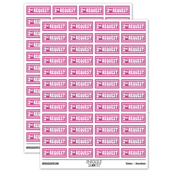 Secondometer Sticker 2nd Second Payment Request Sticker Set - Hot Pink - Gloss Finish - 1.25 ...