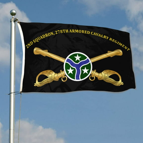 2nd Squadron, 278th Armored Cavalry Regiment 36th Infantry Division Arrowhead US Army Flag 3x5Feet Outdoor Indoor Decoration Flag with Brass Grommets