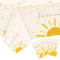 thumbnail image 1 of 2ooya Boho Sun Party Tablecloths,Waterproof PE Table Cover for Birthday Party Decorations, 3Pcs, 1 of 6