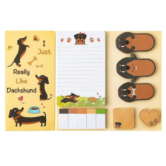 2ooya Dachshund Sticky Note Pad,I Just Really Like Dachshund Self Adhesive Notes for Party Favors,1pack