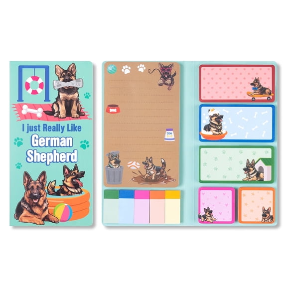 2ooya I Just Really Like German Shepherd Sticky Notes Set Self-adhesive Notes Pads